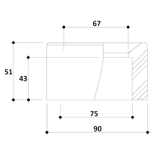 Втулка переход  90 x 75мм Gemas (88) (133607) фото 2