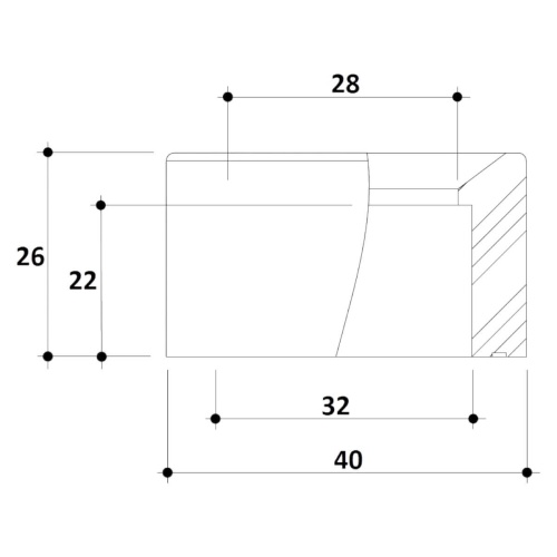 Втулка переход  40 x 32мм Gemas (600) (133603) фото 2
