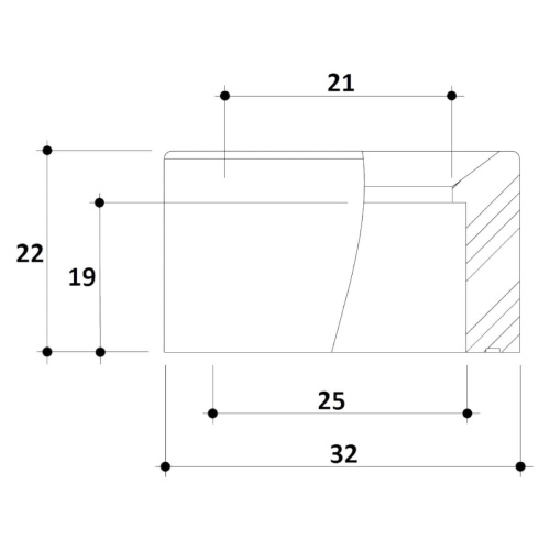 Втулка переход  32 x 25мм Gemas (1000) (133604) фото 2