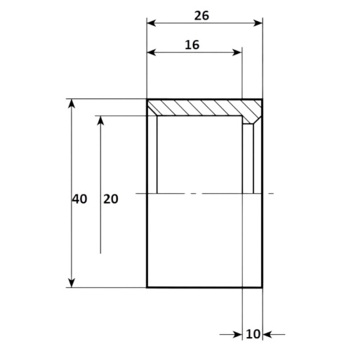 Втулка переход  40 x 20мм Aquaram (100B) (7106040) фото 2