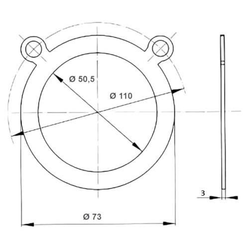 Резиновое уплотнение  50мм Aquaram (60A) (7127050) фото 2