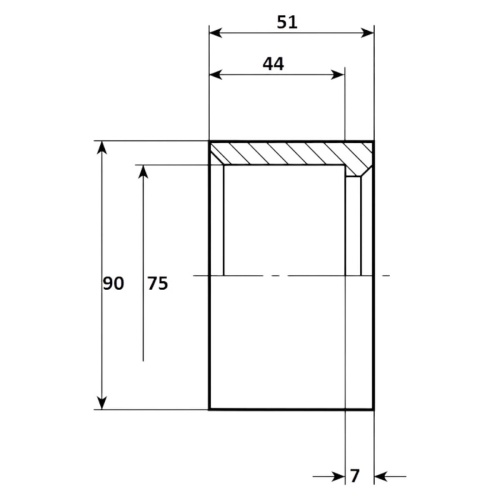 Втулка переход 90 x 75мм Aquaram (30C) (7106090) фото 2 Втулка переход 90 x 75мм Aquaram (30C) (7106090) фото 2