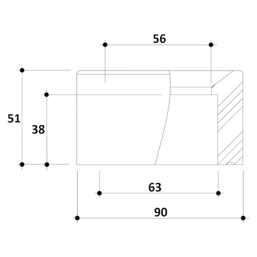 Втулка переход  90 x 63мм Gemas (88) (1336071) фото 2