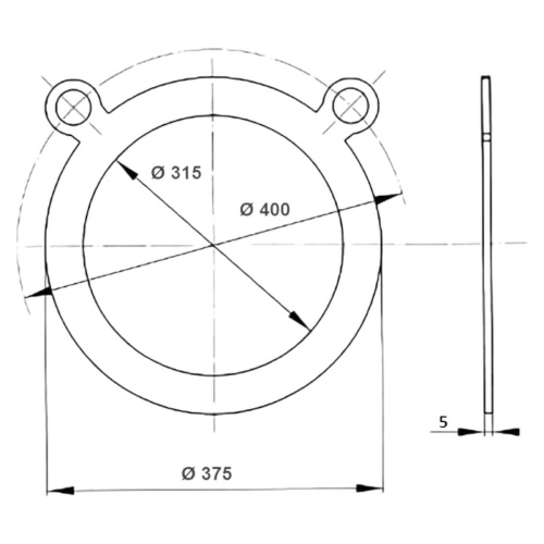 Резиновое уплотнение 315мм Aquaram (45J) (7127315) фото 2