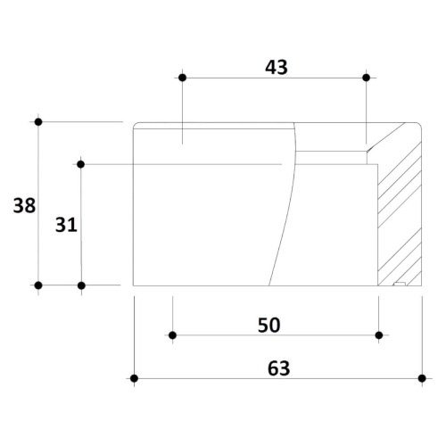 Втулка переход  63 x 50мм Gemas (252) (133605) фото 2