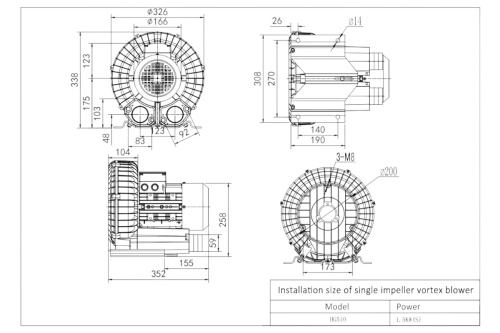Компрессор 1,5кВт AM 400В HG510 (HG510-15BS5) фото 3