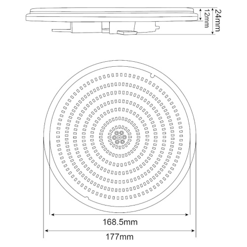 Лампа светодиодная 24Вт AM 12В для прожекторов RGB 260-280мм (HX-RF178-SMD2358-333) фото 3