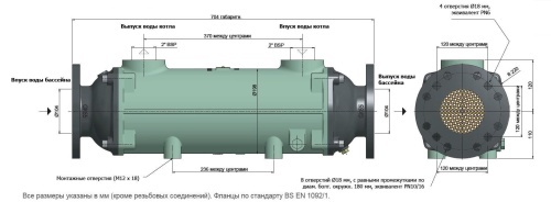 Теплообменник 556кВт Bowman пучок труб медно-никелевый сплав (GK190-5117-3C) фото 2 Теплообменник 556кВт Bowman пучок труб медно-никелевый сплав (GK190-5117-3C) фото 2